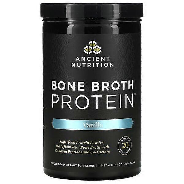 Dr. Axe / Ancient Nutrition, Bone Broth Protein, Vanilla, 17.4 oz (492 g)