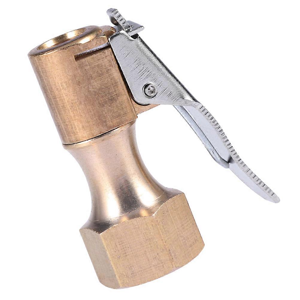 Copper Tire Inflator Air Chuck Locking Nozzle Adapter 2Pcs Set