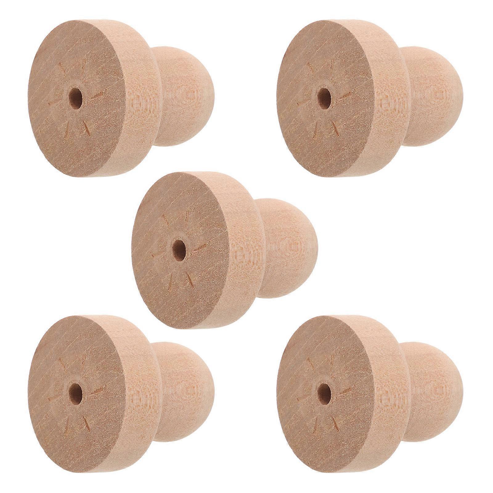 Wood Stamp Handle for Daily Use with 5Pcs Replacement Wax Seal Handles