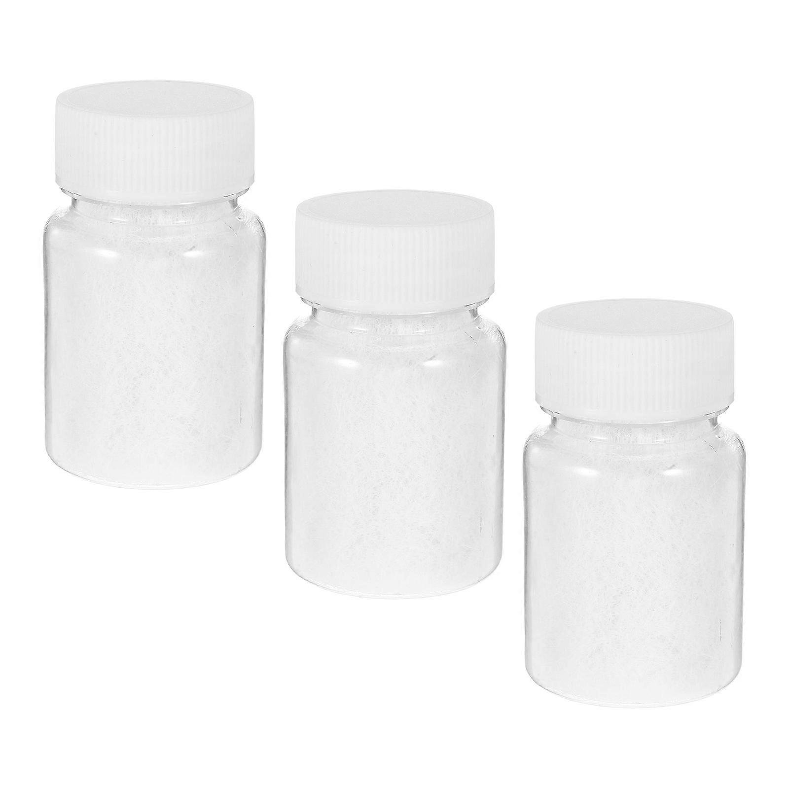 White Flocking Powder for Doll Making DIY Craft 3Pcs Handmade Material