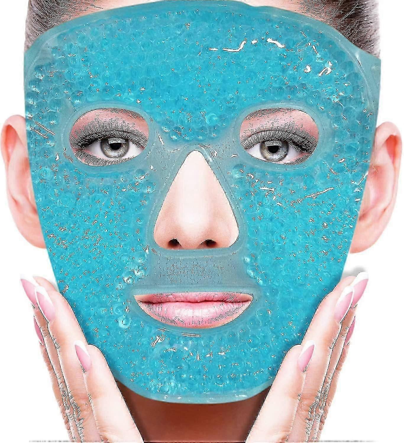 Cold Face Eye Mask Ice Pack Reduce Face Puff Dark Circles, Gel Beads Hot Cold Compress Pack Face Spa Skin Care - FKB