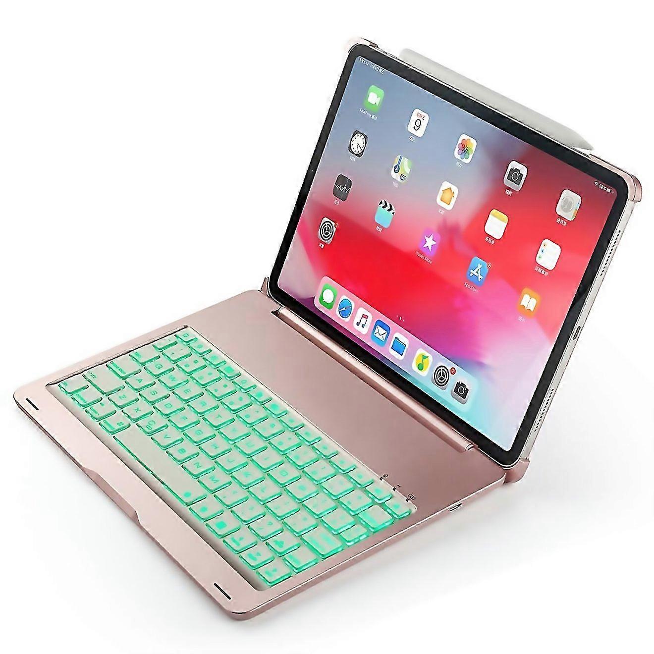 For F105a Colorful Backlight Aluminum Backplane Wireless Bluetooth Keyboard Tablet Case For Ipad Pro