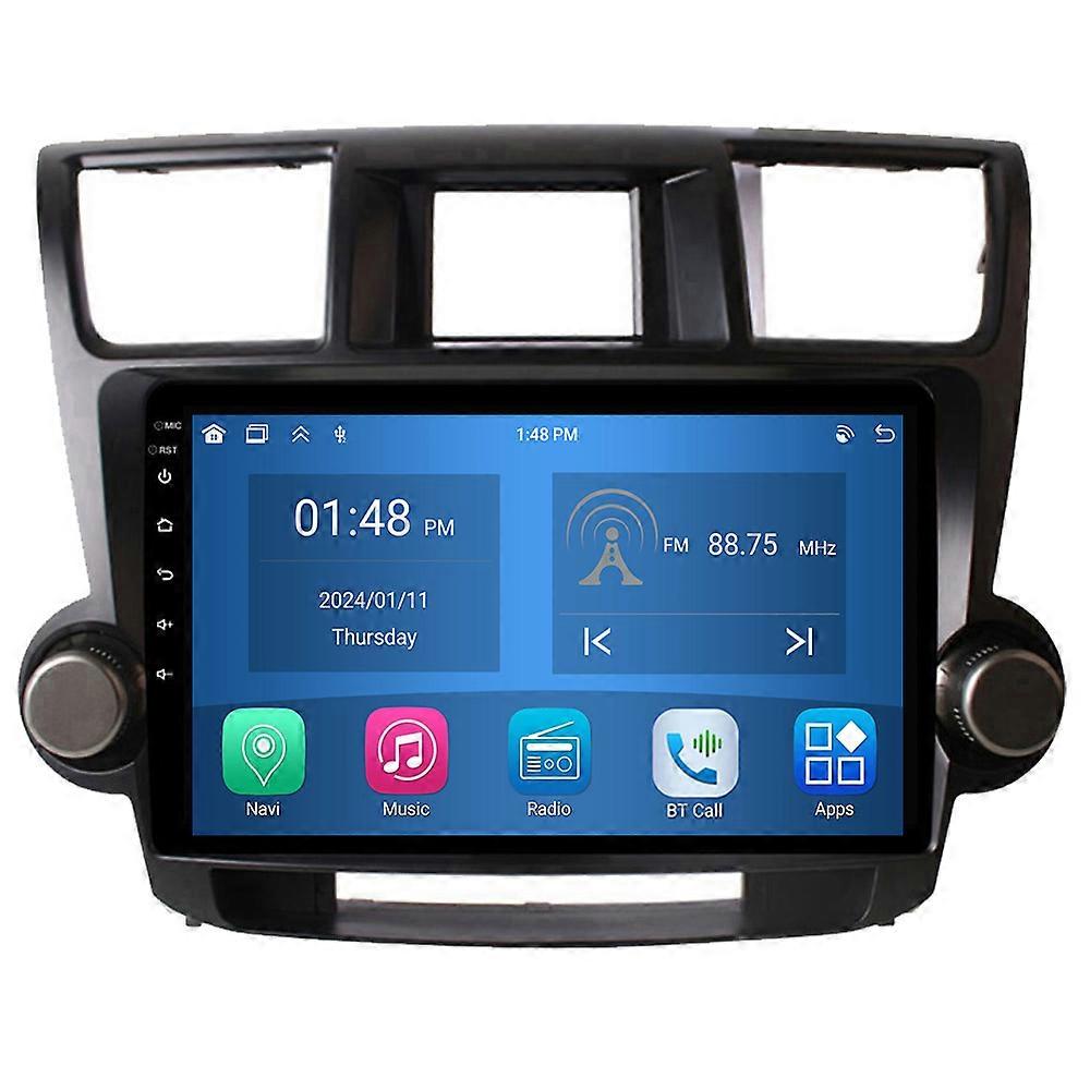Auto Multimedia Speler 4G + 64G Voor Toyota Highlander 2 XU40 2007 - 2013 CarPlay Android Auto Stereo Radio GPS Navigatie Autoradio Bluetooth