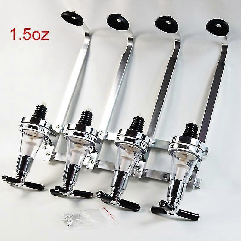 4 Bottle Stand Optic Dispenser Drinks Wine Dispensers Wall Mounted Bartending Set