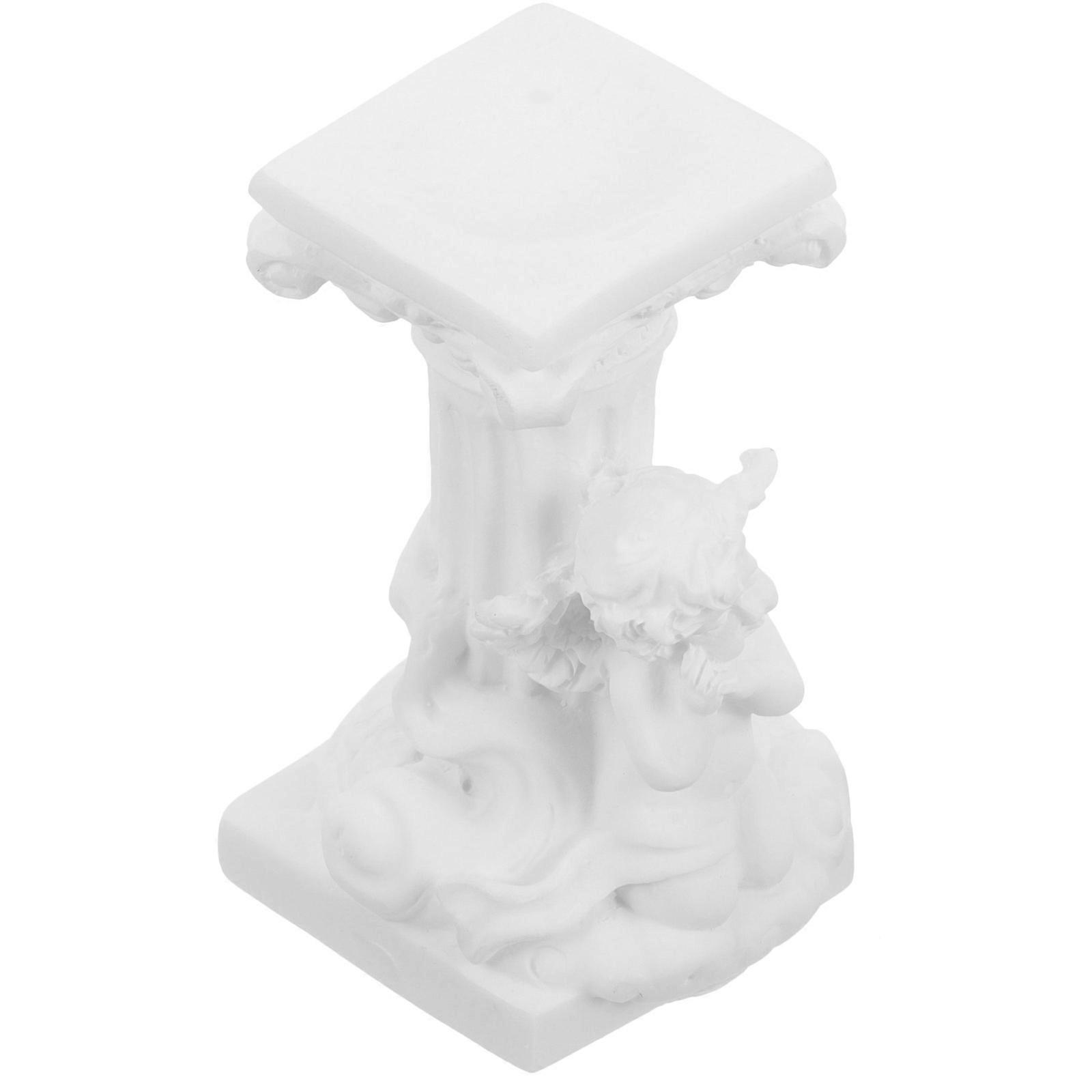 Decorative Crystal Ball Stand Resin Support Crystal Ball Display Stand Home Decoration White 8x5cm Crystal Ball Holder 1Set