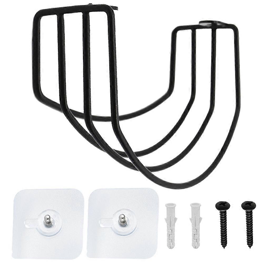 4Pcs Rectangular Wall Mounted Hat Rack For Hats Storage And Display Black Iron 20X13X7CM