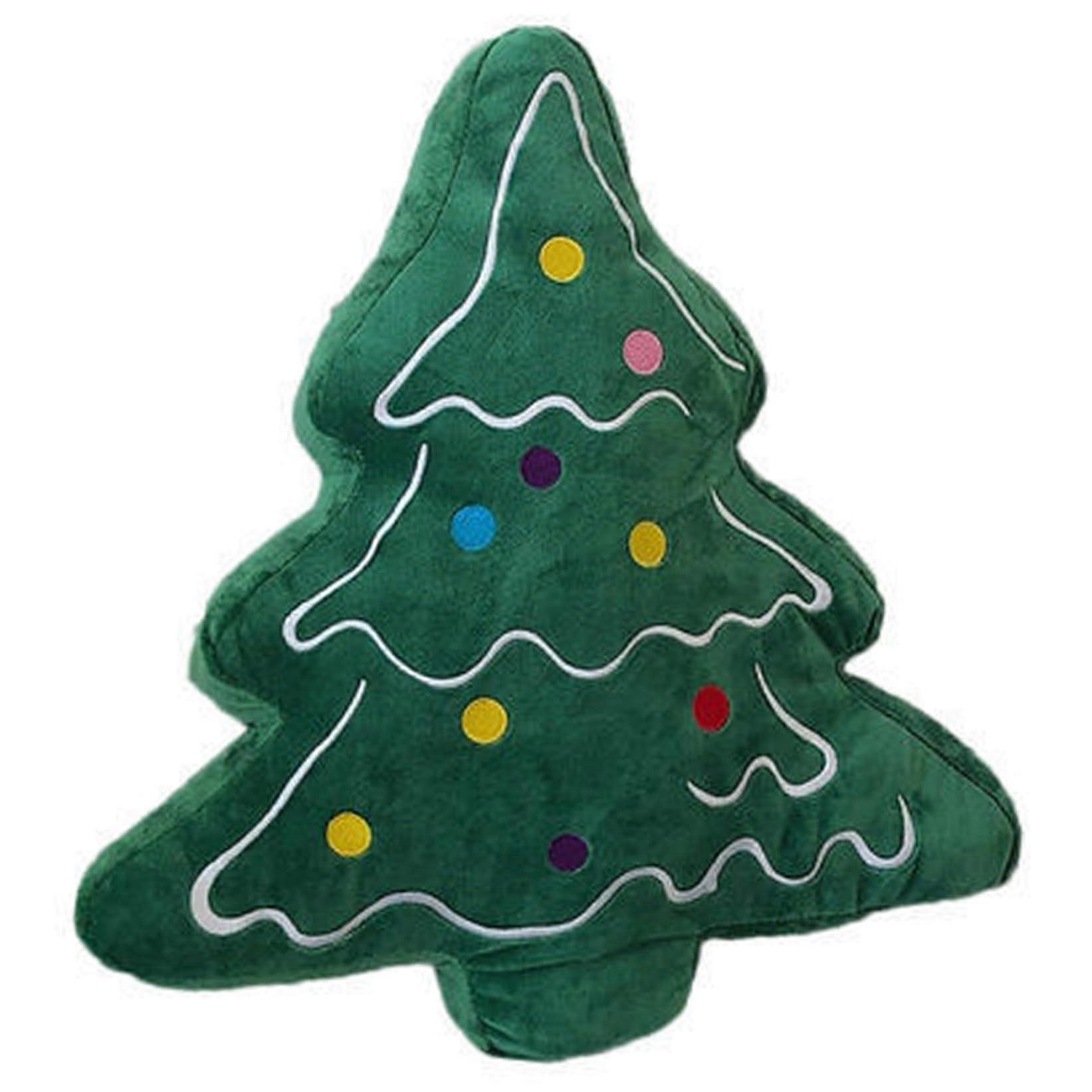 Christmas Tree Pillow 16x16 Inch Tree Shaped Cushion PP Cotton Filled Soft And Resilient Home Decor