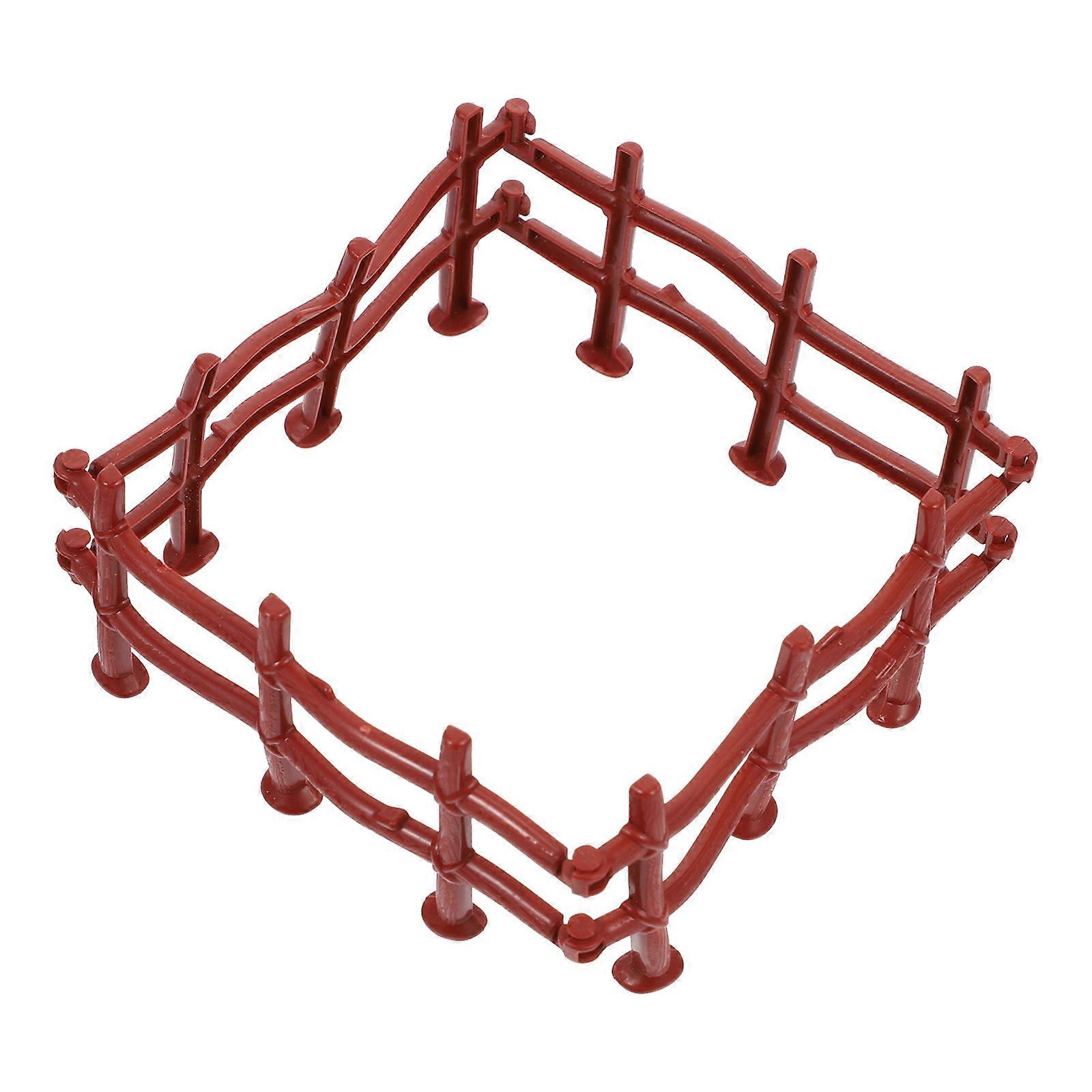 Toy Fencing 50Pcs Guardrail Decoration For Kids Simulation Style Role Play With Brown Color And Rectangular Shape
