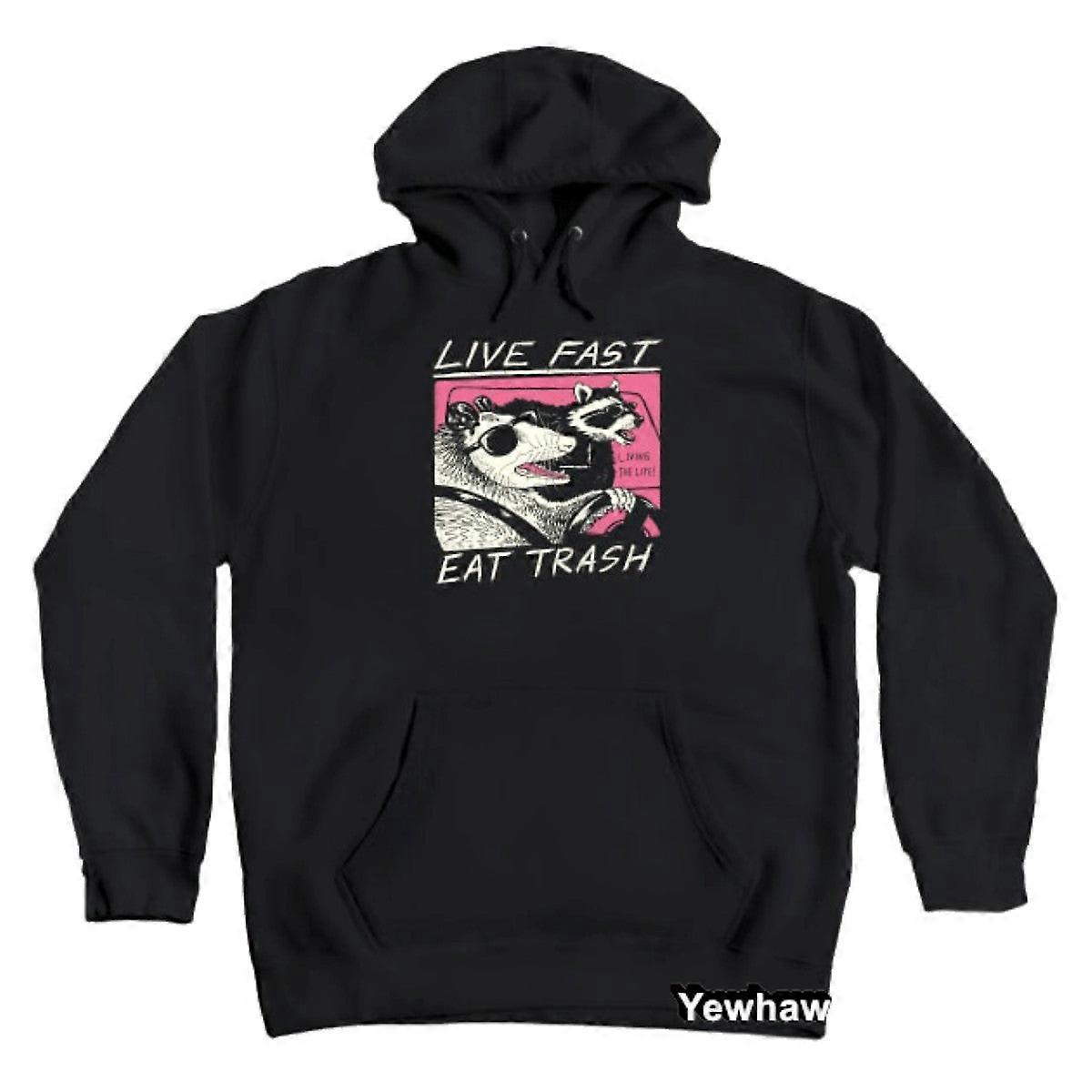 Lebe schnell! Iss Müll! Kapuzenpullover