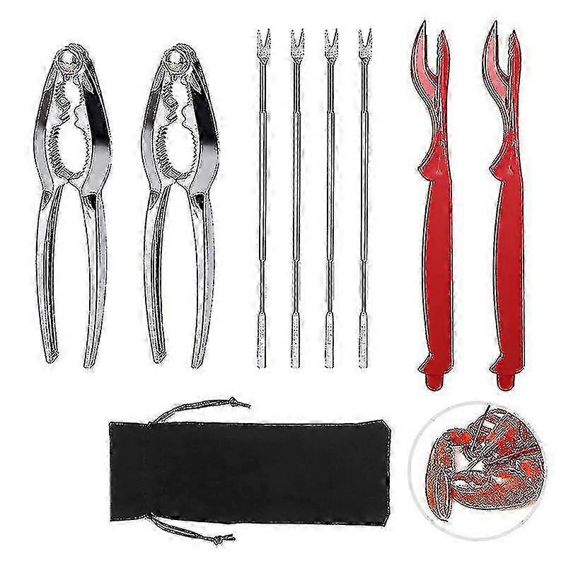 Crab Crackers and Tools, Lobster - 2 Crab Leg Crackers and 4 Crab Leg Forks Sturdy & Durable & Rustp YVL