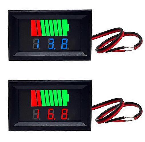 1pc Mini Voltmeter Panel Voltage Meters DC 5V-30V 2 Wire Digital Voltage Measuring Device Red LED Display for Auto Car Digital