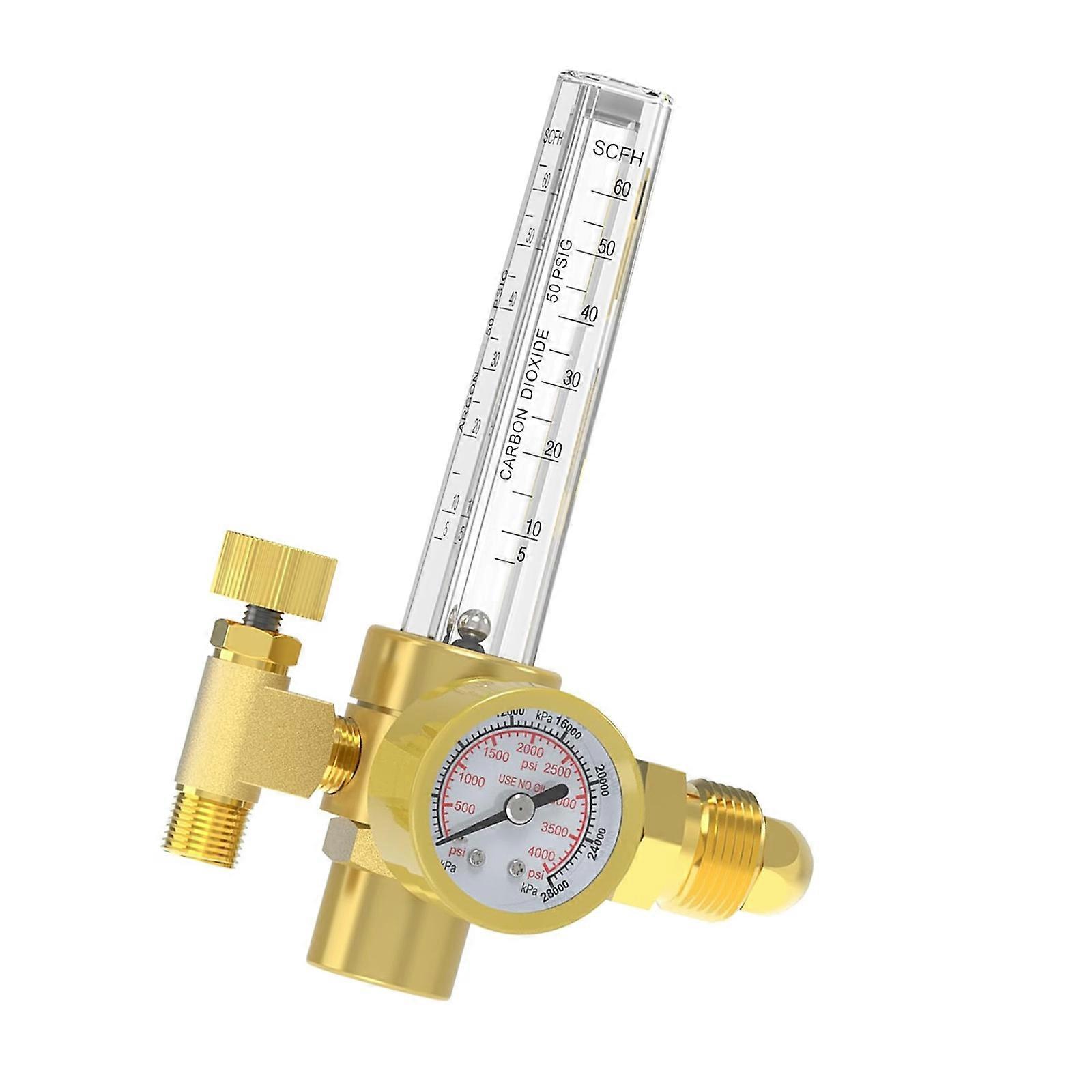 Professional Argon CO2 Brass Gas Regulator With Double Display Suitable for Precise Mig Tig Welding in Metal Fabrication Multicolor