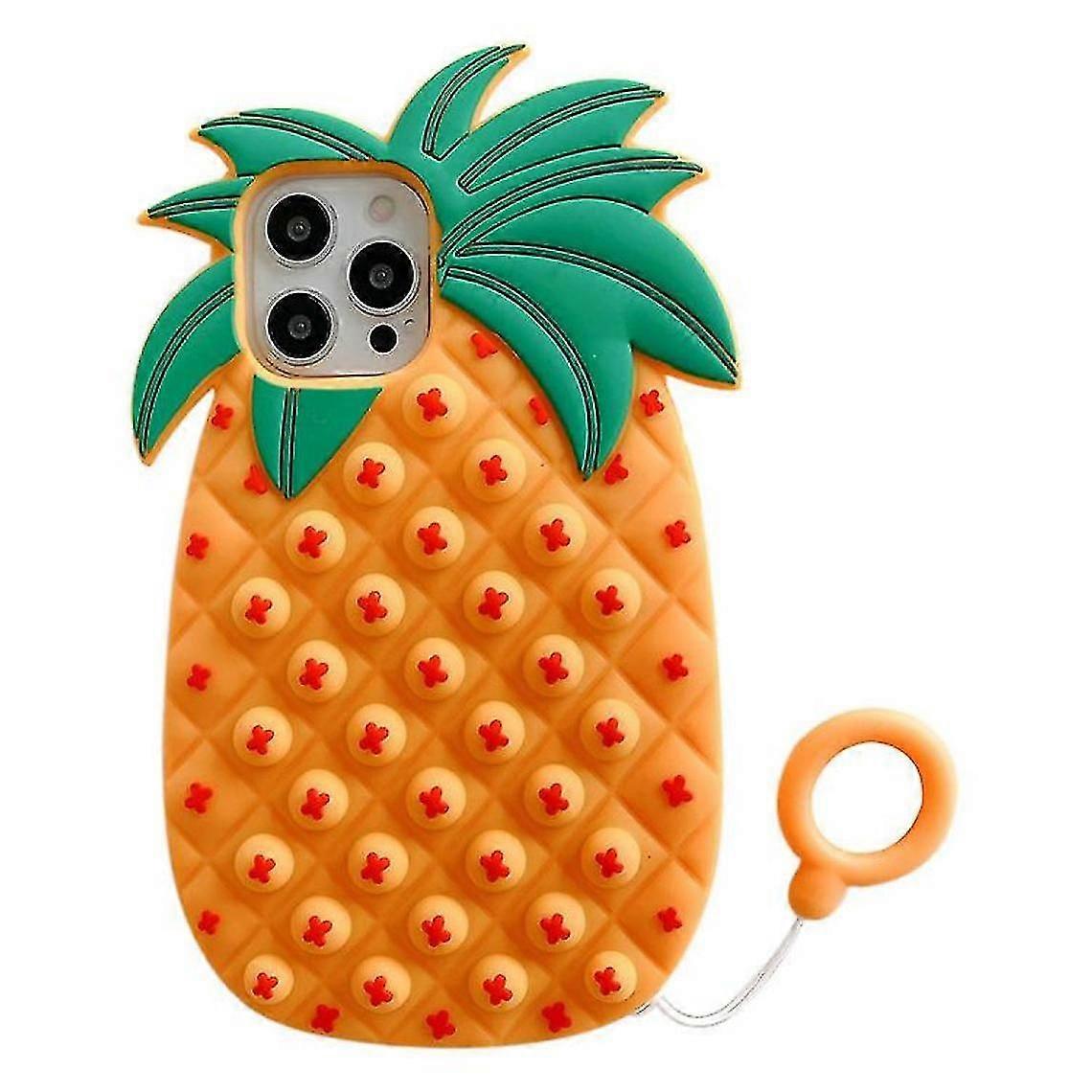 Push Pop Bubble Pineapple Shape Silicone Case For Iphone Xs