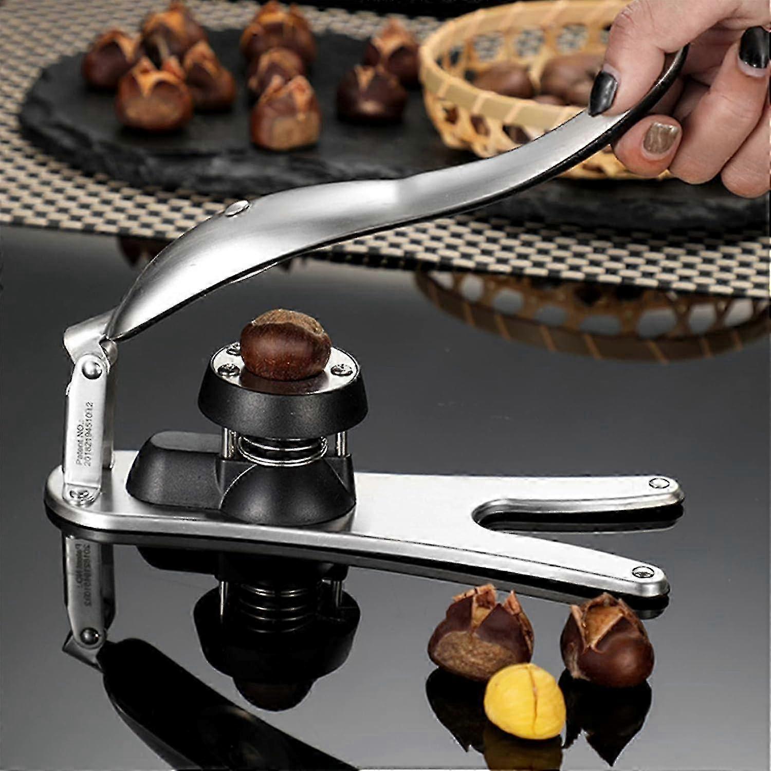 Ergonomic chestnut tongs for quick and efficient nut opening