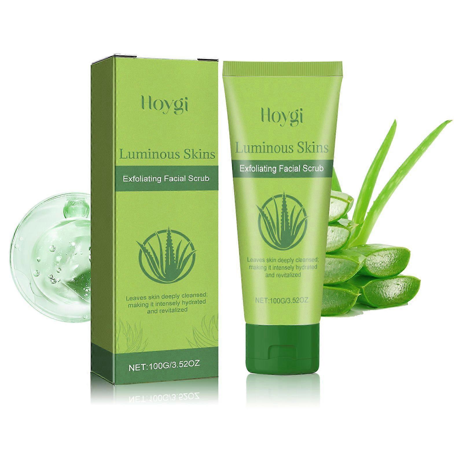 Hoygi Aloe Exfoliating Facial Scrub Deep Cleansing Impurities Removing Fine Lines Firming Delicate Refreshing Smooth Cream