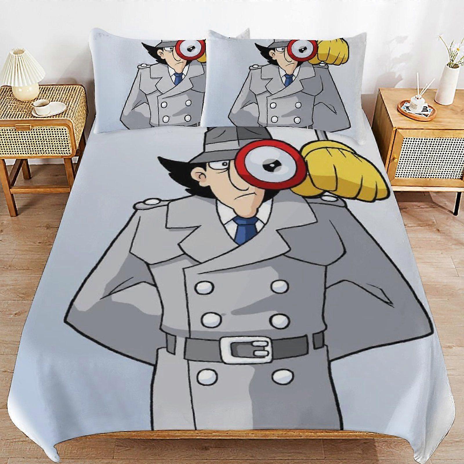 e365 Inspector Gadget Hypoallergenic Smooth Comfort Soft Weave Zipper Duvet Cover Sets for Bedroom Sleep Upgrade a365