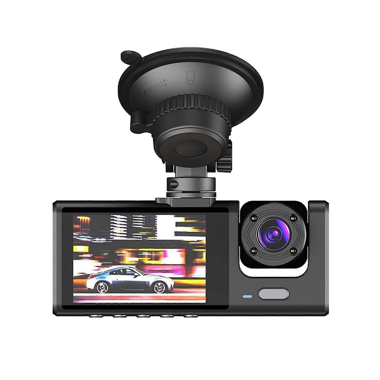 Front And Rear 3 Channel Dual Lens Rear View Camera 24H Parking Monitor