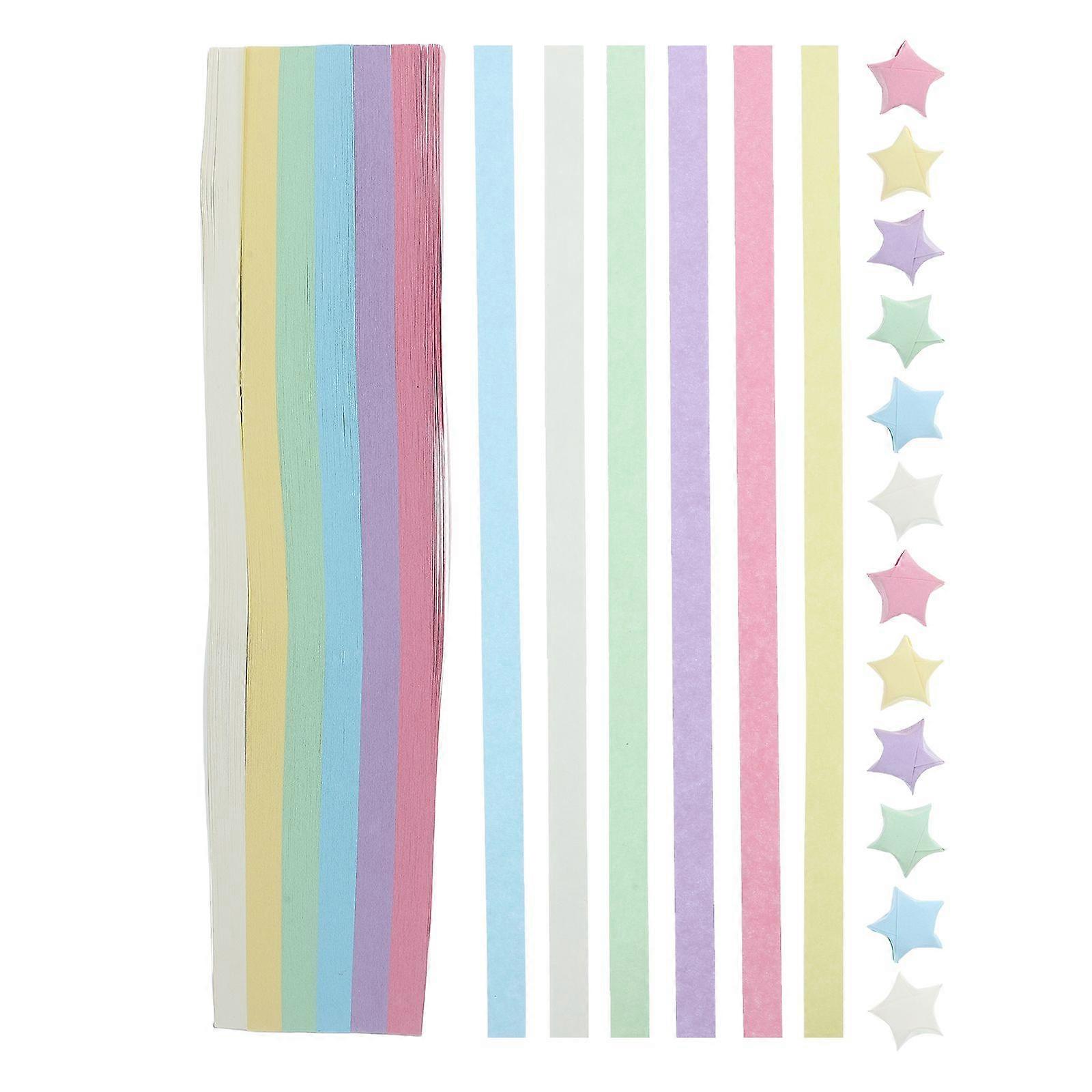 540pcs Colorful Origami Paper Strips For Diy Crafts Lucky Star Paper For Handcrafts Decorative Paper Strips In Pastel Colors