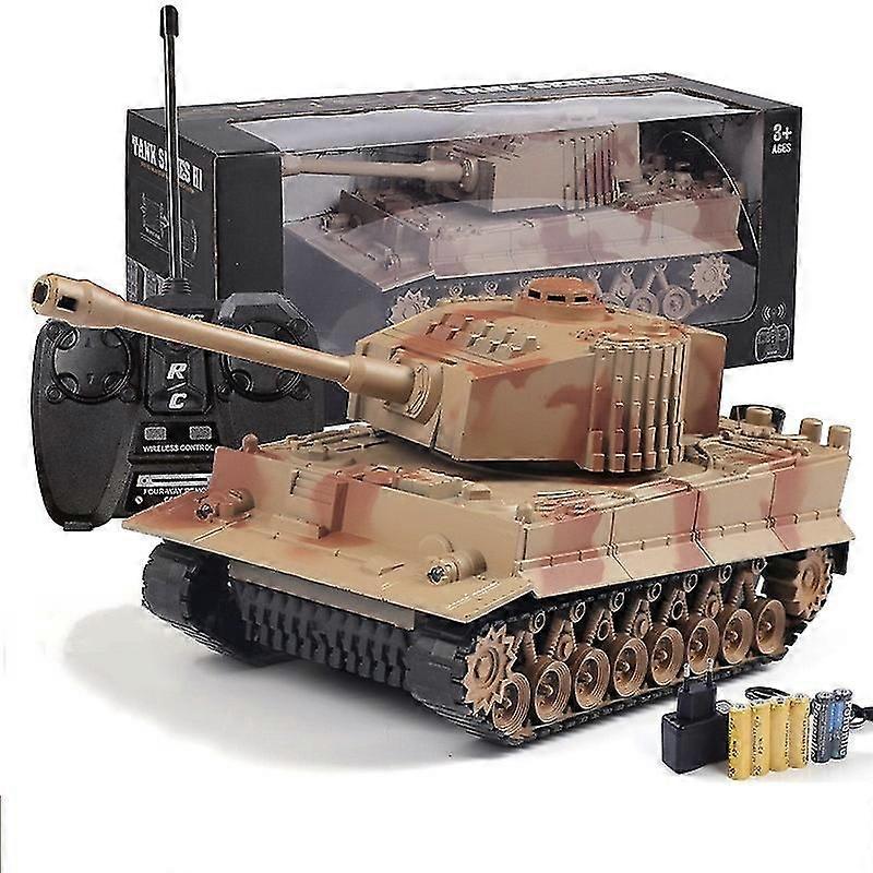 Remote Control Shoot Balls Tanks Toys with Rotatable Turret and Barrel for Kids and Adults