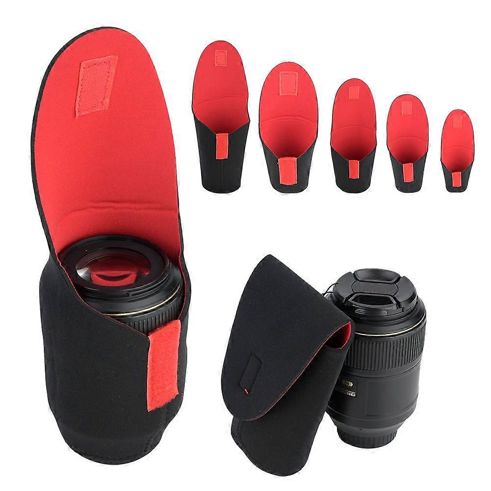5pcs Camera Lens Storage Bag Protective Case Shockproof Pouch Set Accessory for SLRSH