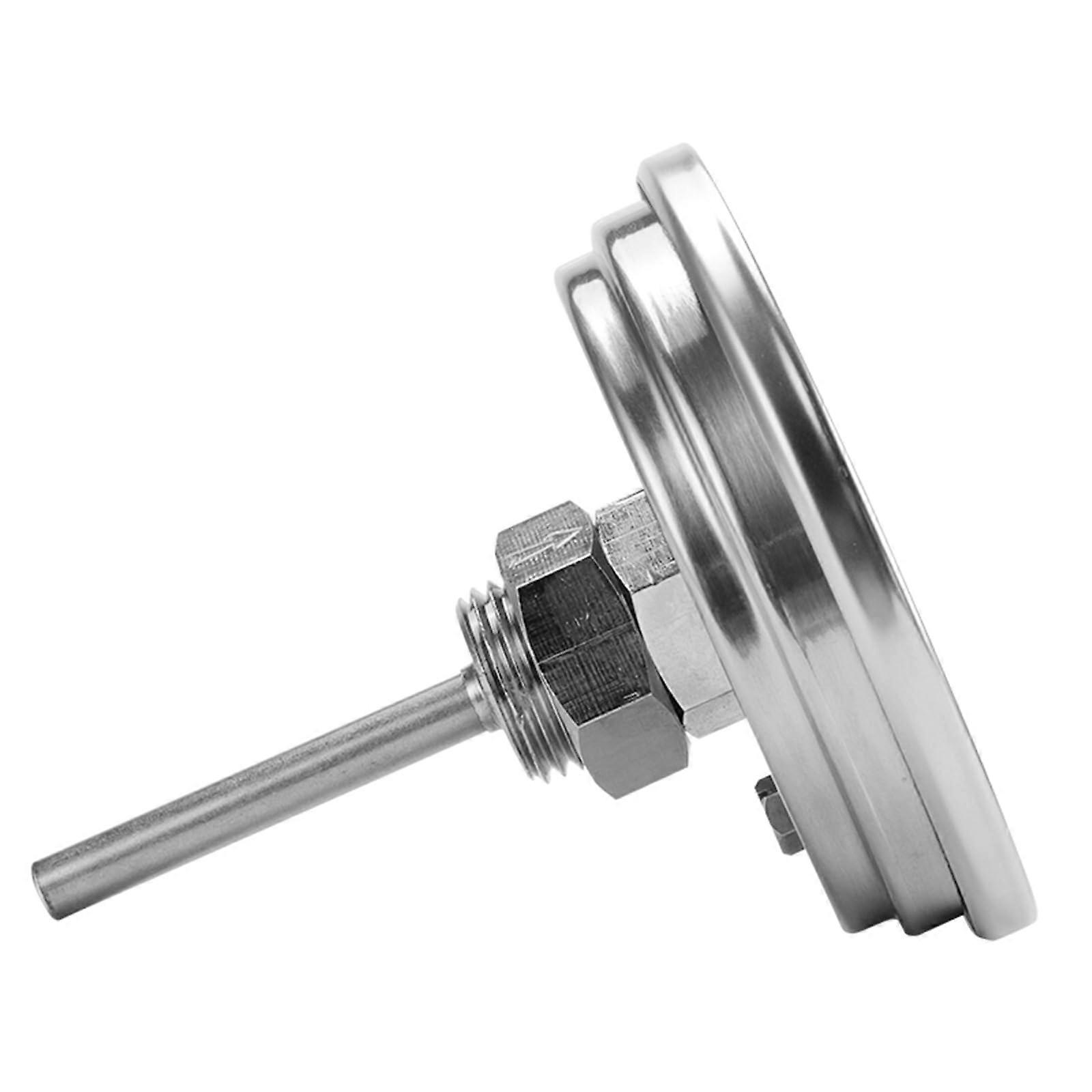 Stainless Steel Thermometers 0300C/50550F Range, 1/2 NPT Thread, 83mm Diameter Round Dial, For Food And Meat