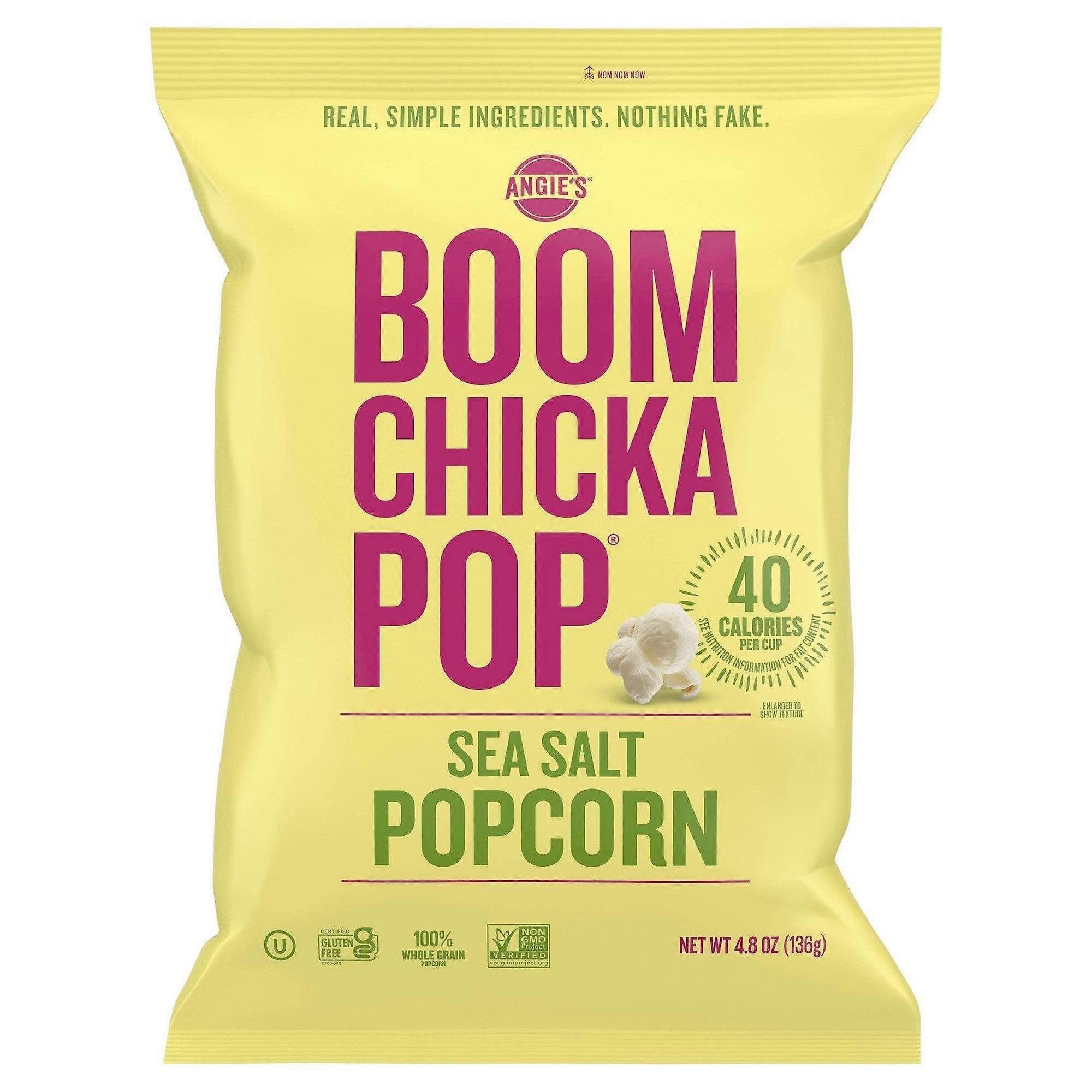 Saco de pipoca com sal marinho Angie's Boom Chicka Pop, 4.8 oz