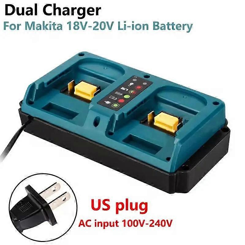 Dual Port Charger Fast Charger For Makita 18V 14.4V Li-ion Battery for BL1815