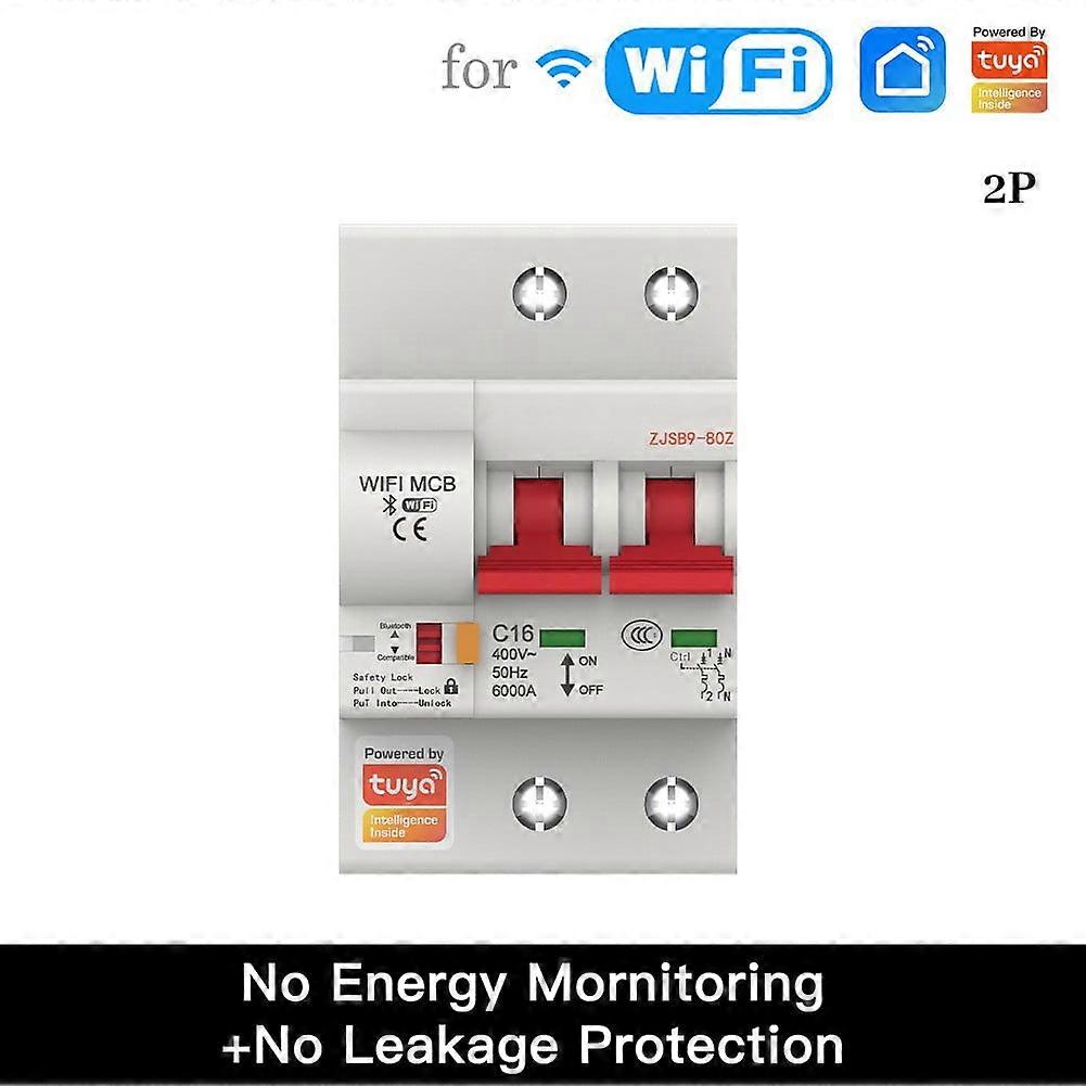 Mosiee For Smart Life Wifi Circuit Breaker 2P Automatic Switch Overload Protection