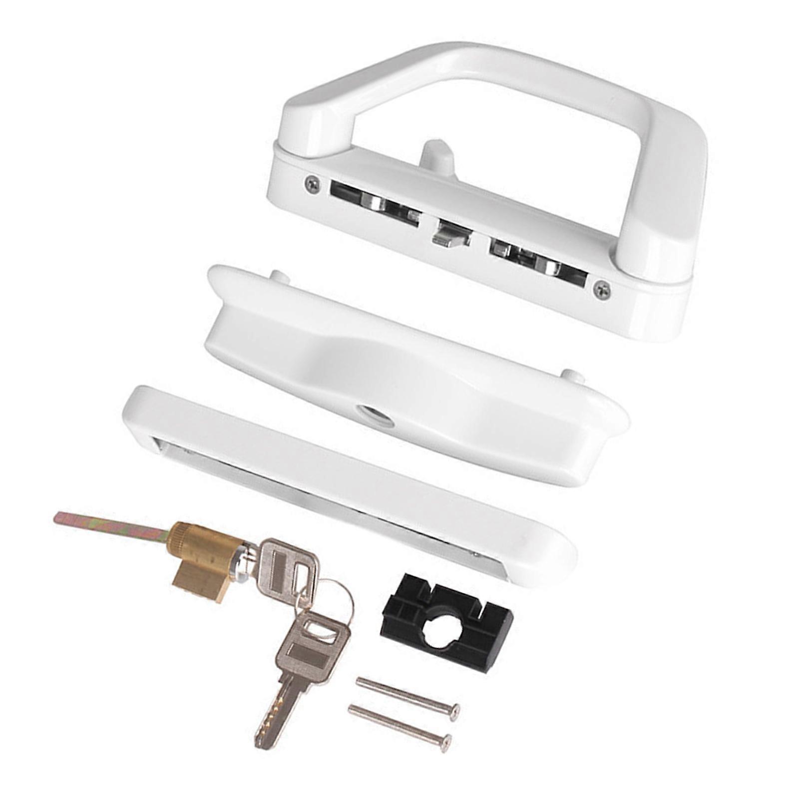 Keyed Sliding Patio Glass Door Handle Set Balcony Glass Door Handle Lock Patio Door Lock with Key Easy to Install Multicolor
