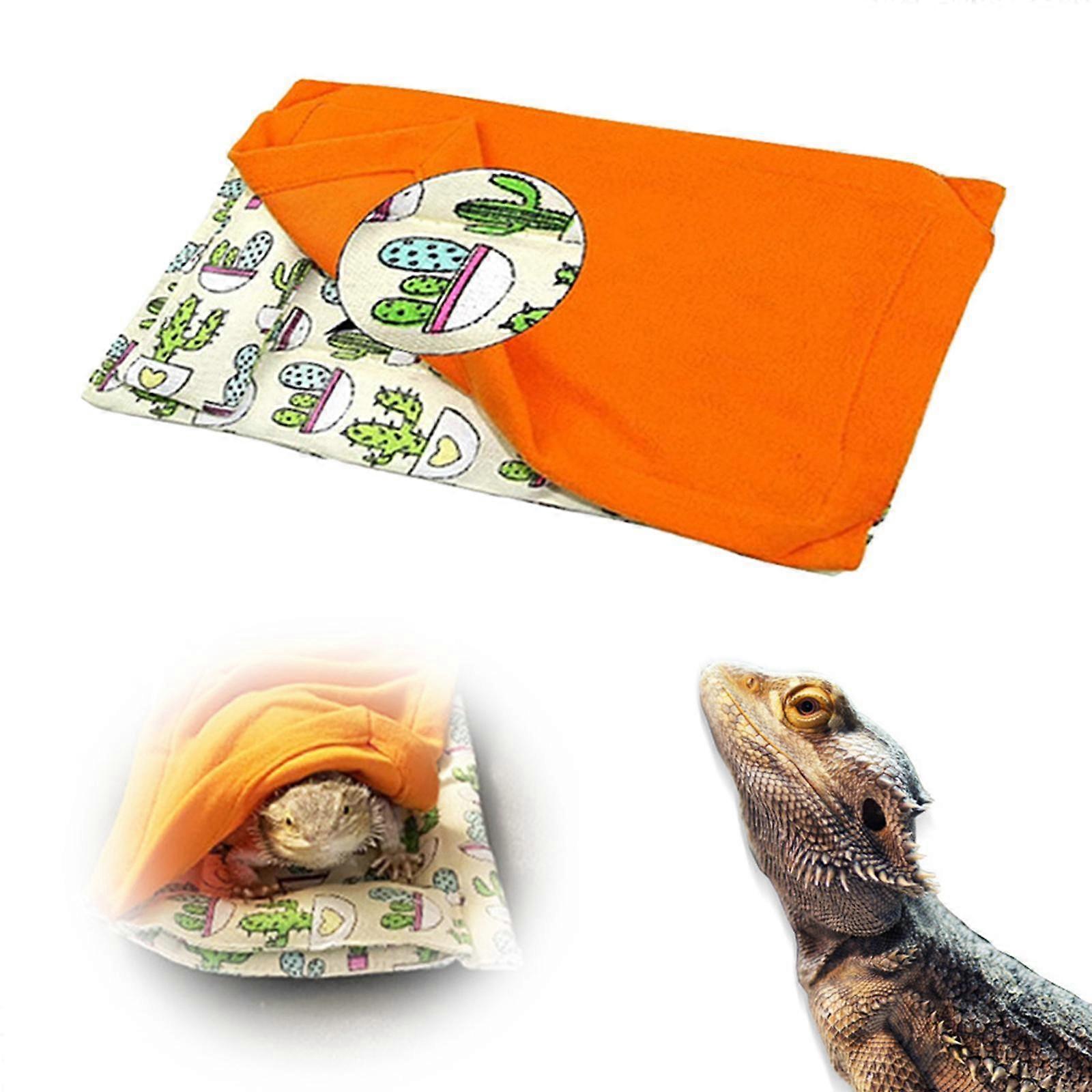 Sleeping Bag with Pillow and Blanket Bearded Dragon Reptile Cactus Print