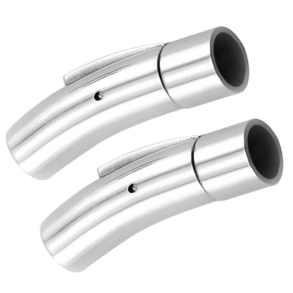 2 قطعة الفولاذ المقاوم للصدأ المغناطيسي المشبك يناسب لقطر 3 مم جولة الجلود الحبل نهاية المشابك