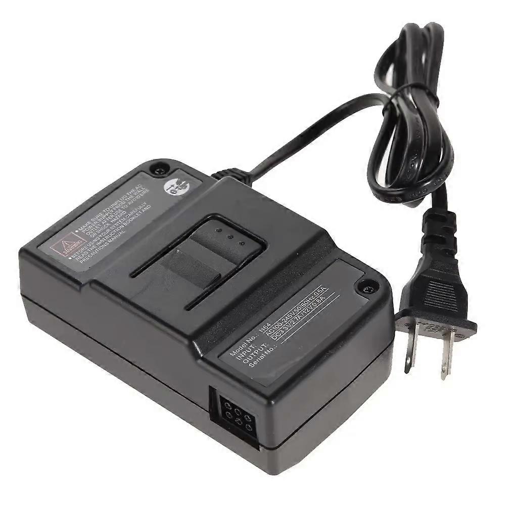Power Supply Replacement AC Adapter Power Supply and AV Composite Video Cable Cord for N64 US Plug