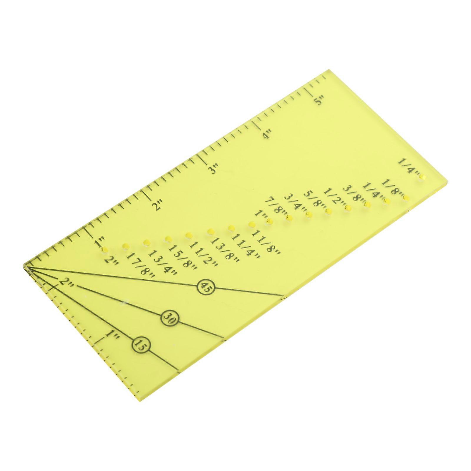 Seam Guide Ruler Set Quilting Seam Guide Ruler Sew Seam Allowance Ruler Perforated Seam Gauges for Straight Hems Sewing  Yellow