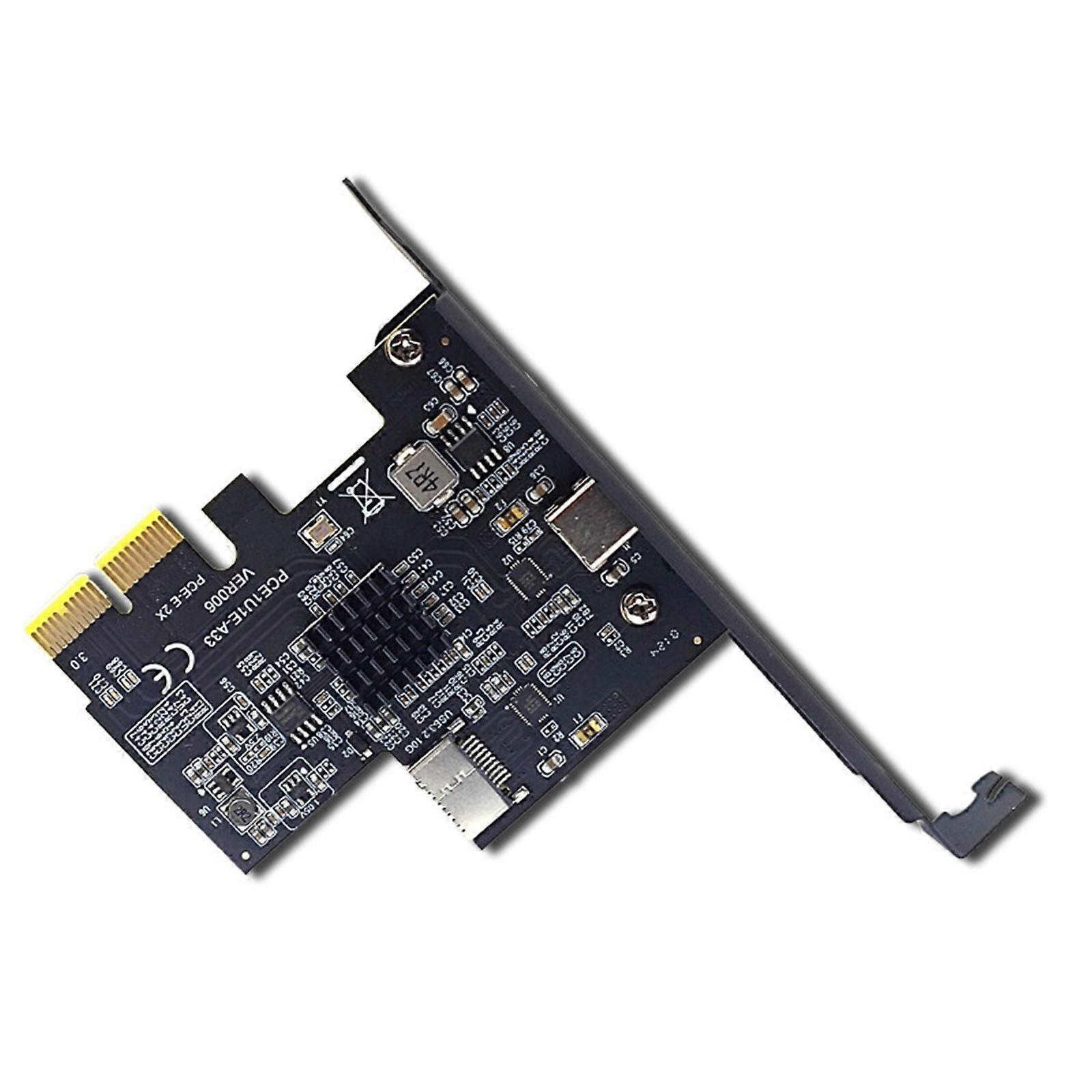 PCIE to USB 3.2 GEN2 Expansion Cards 10Gbps PCIE to USB3.2 Gen2 Type E Type C Expansion Cards for Desktop Multicolor