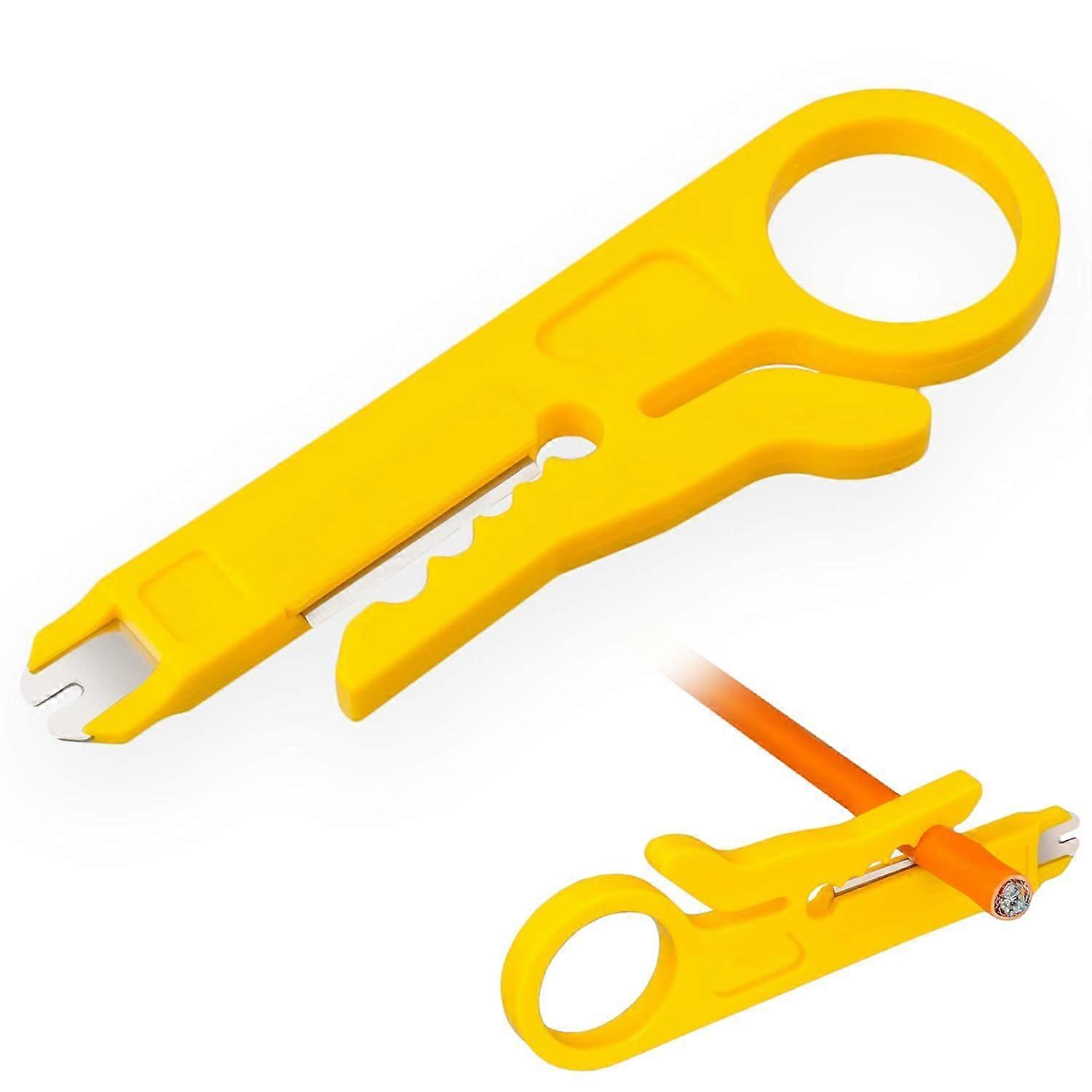 Wire stripper - Ergonomic grip - For CAT5/6/7 patch panels, cable installation, strips, AWG 22, network jacks, patch panels, quick solution and