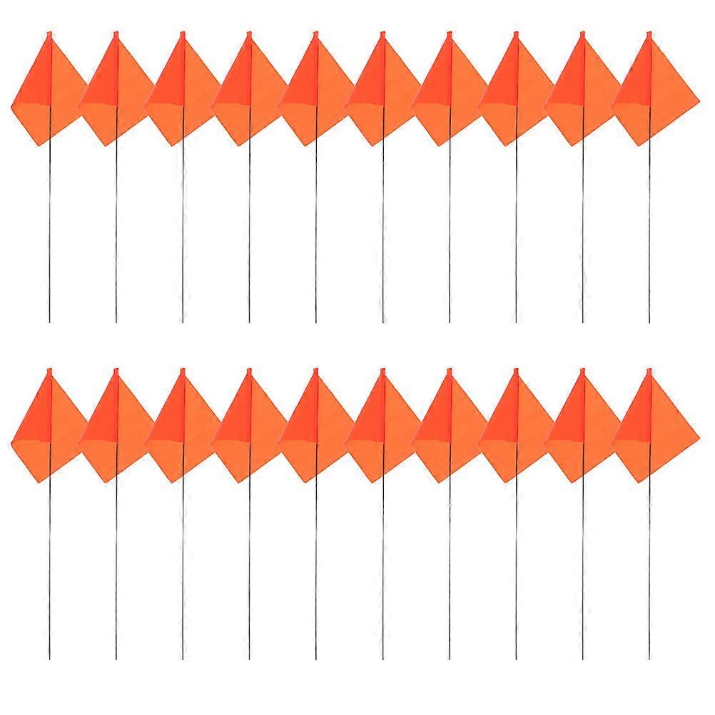 Yard Marking Flags Garden Triangular Flags for Landscaping Orange 38.00X12.70X0.10CM Marking 30Pack