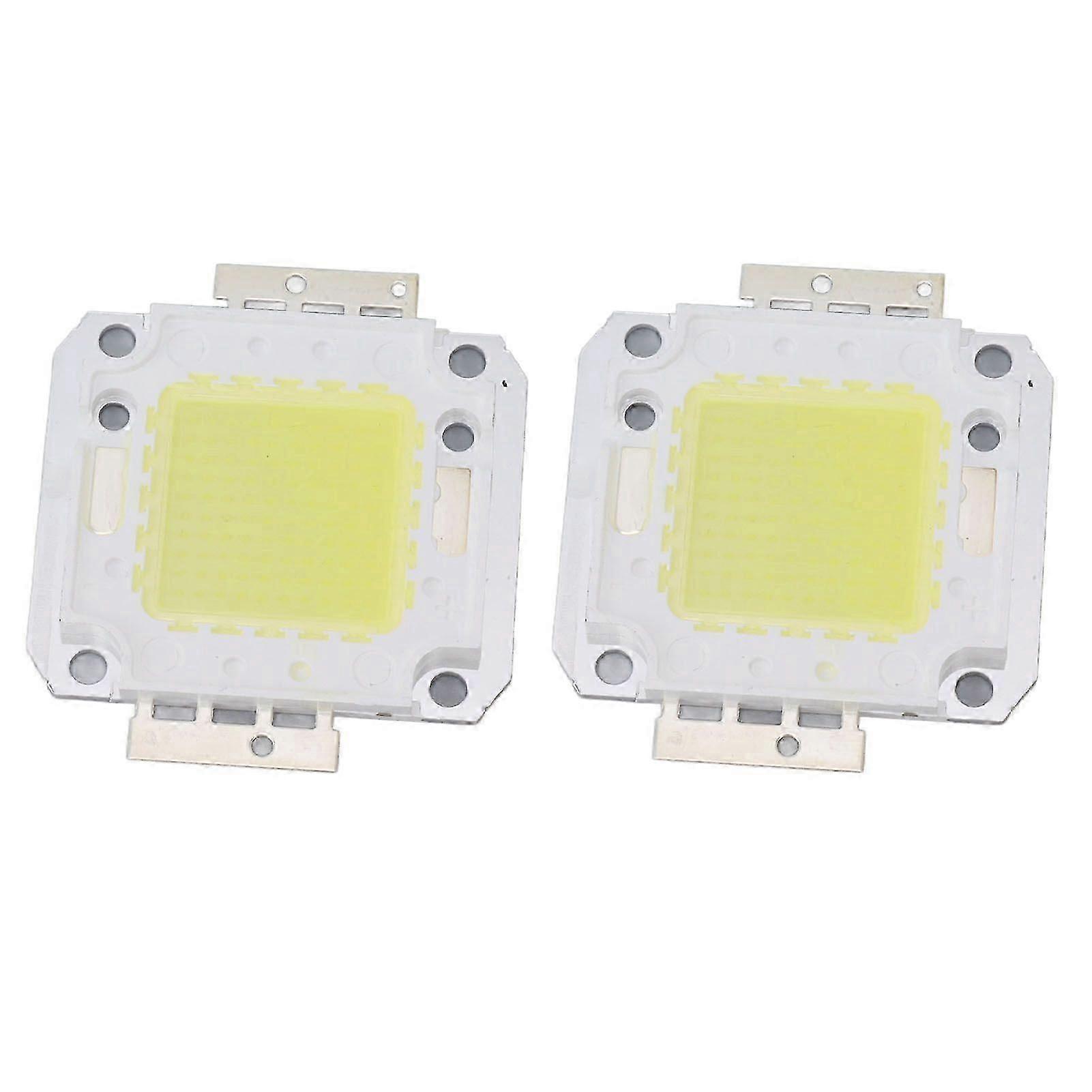 2 pièces 100W COB LED Puce lumineuse 9600LM 6000K Perles de puce de lumière LED pour lumière de diffusion LED 3236V