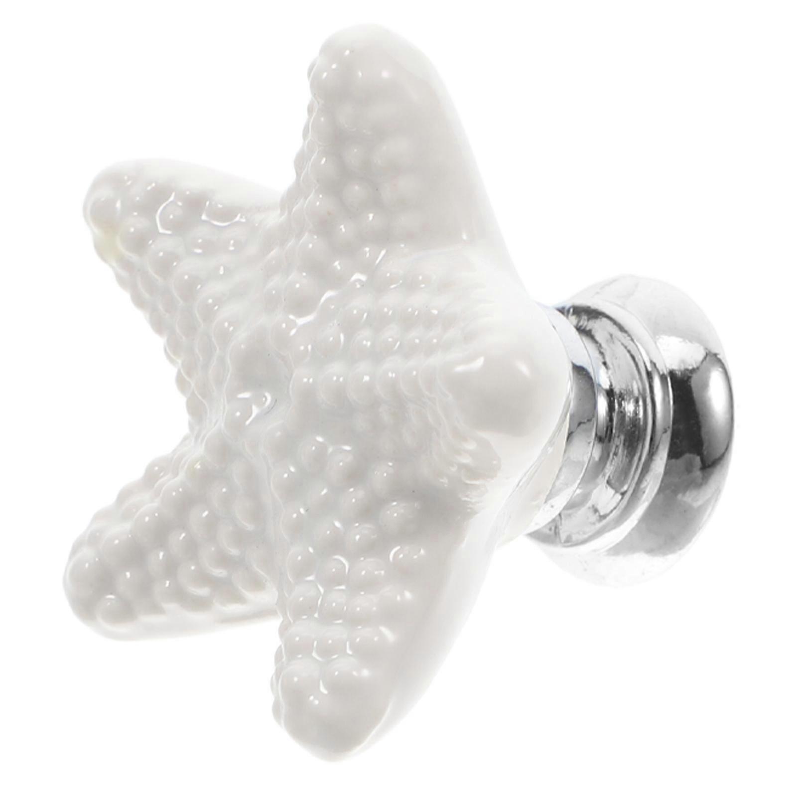 Unique Ceramic Drawer Knob for Wardrobe Pull Handle White Color