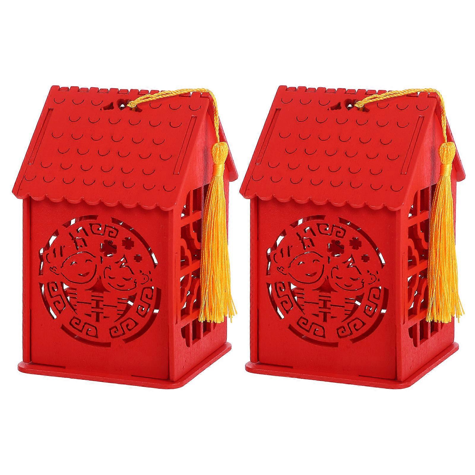 Wedding Candy Box 2Pcs Storage Solution For Special Occasions With Elegant Tassel Decoration