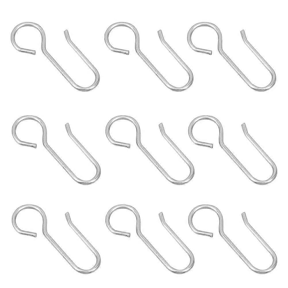 Drape Hooks Ceiling Curtain Hooks Easy Install S Shaped No Drilling Strong Loadbearing Capacity Silver 3.50X1.30X0.30CM 100Pcs
