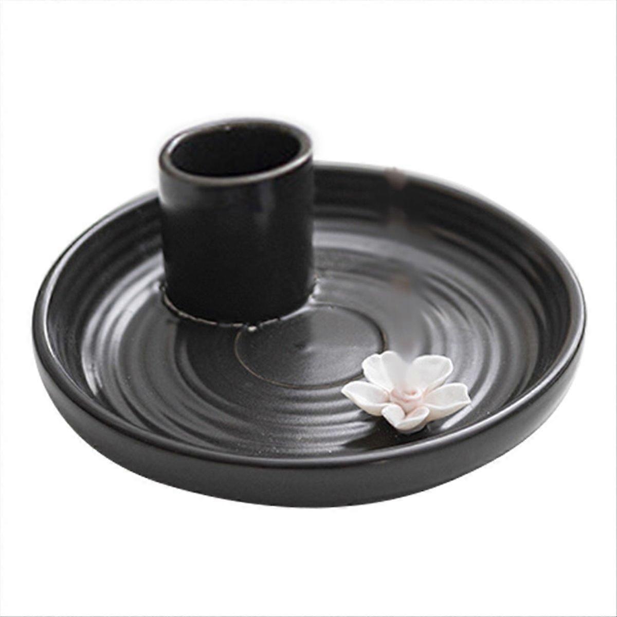 Black Icense Holder,Ceramic Incense Holder,Scent Wood Stand
