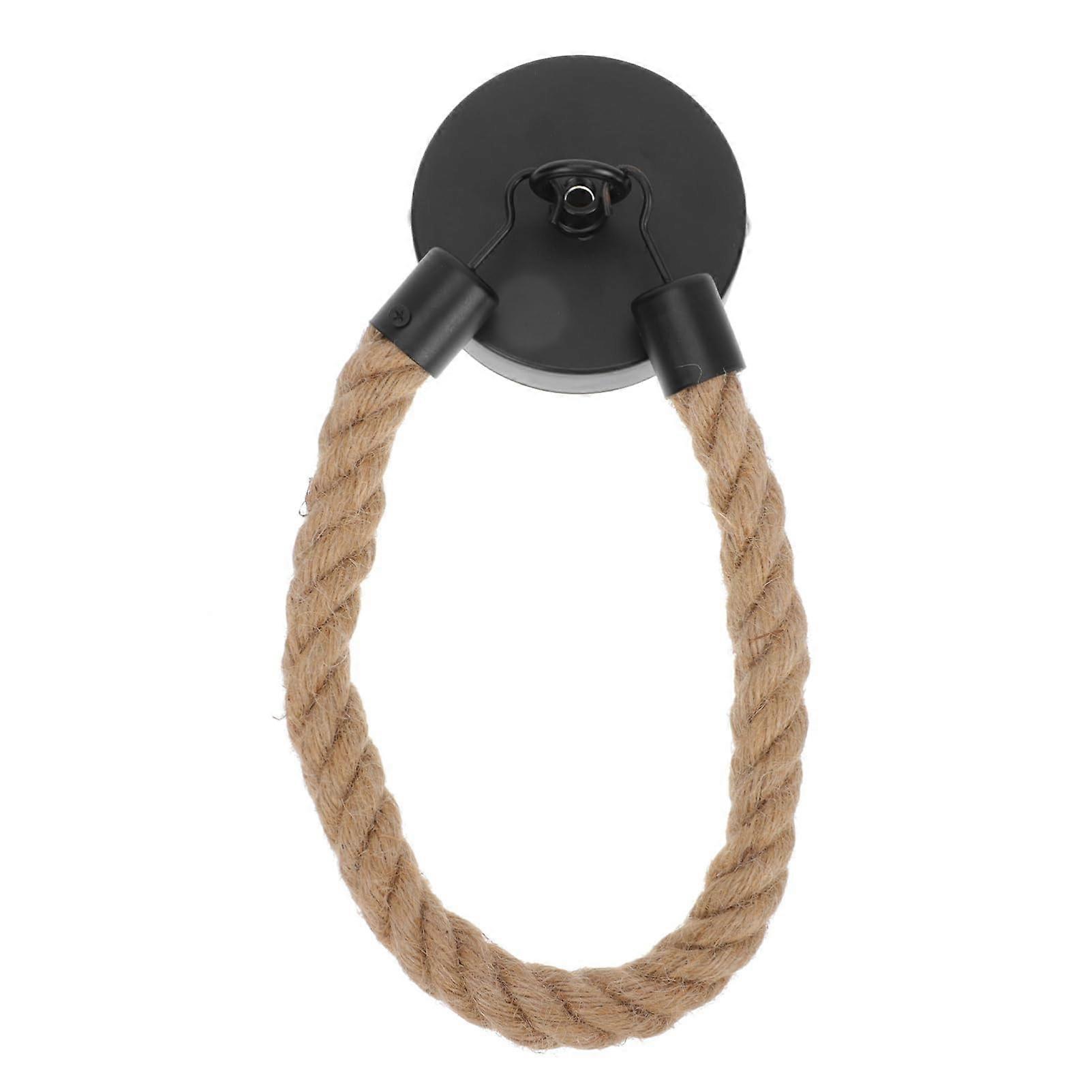 Paper Towel Holder with Durable Rope Support, Rustic Wall Mounted Design for Kitchen and Bathroom