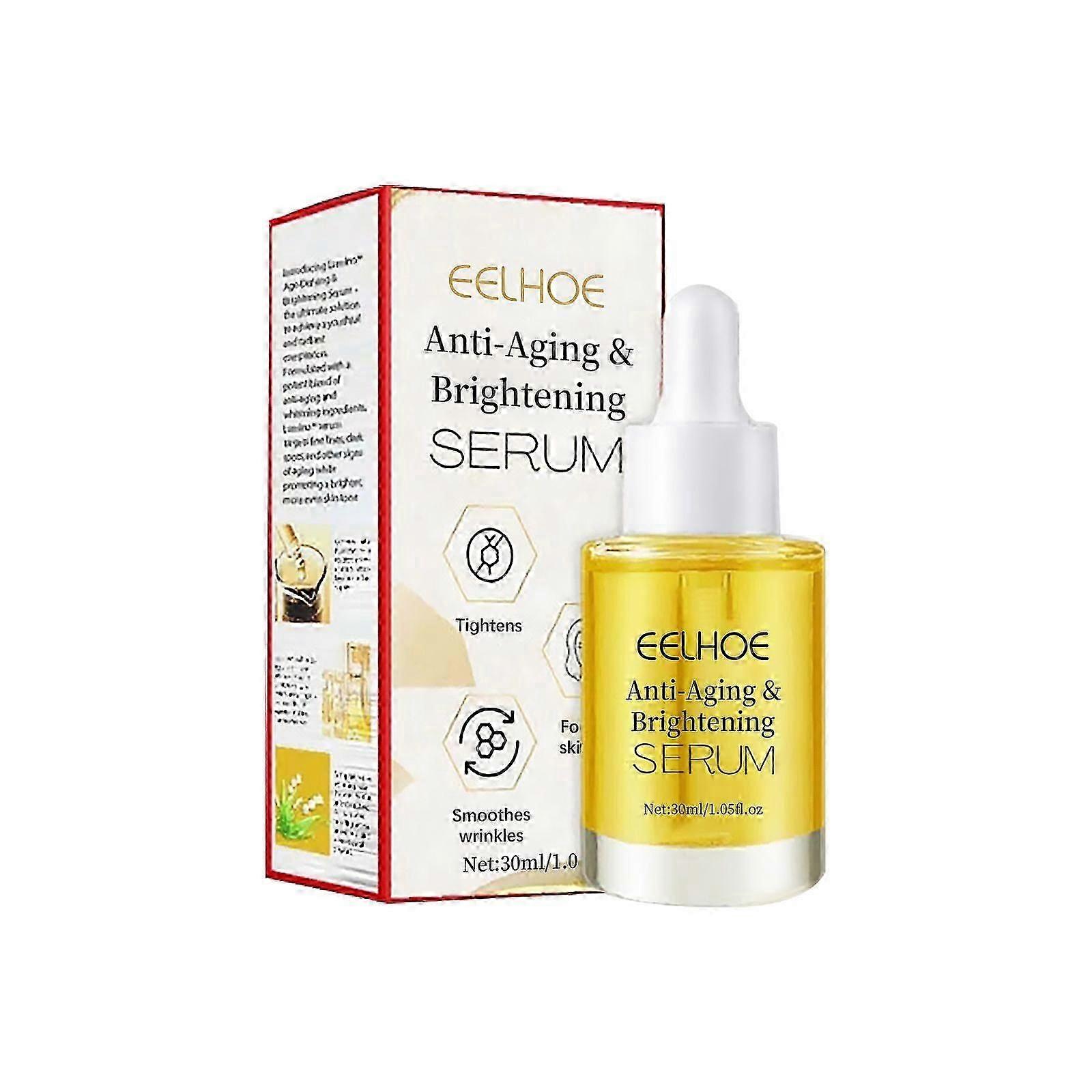 Revitalizing AntiWrinkle Brightening Serum with Vitamin C  Lavender Extract  Fights Fine Lines, Evens Skin Tone, Boosts Elasticity  Youthful Glow,