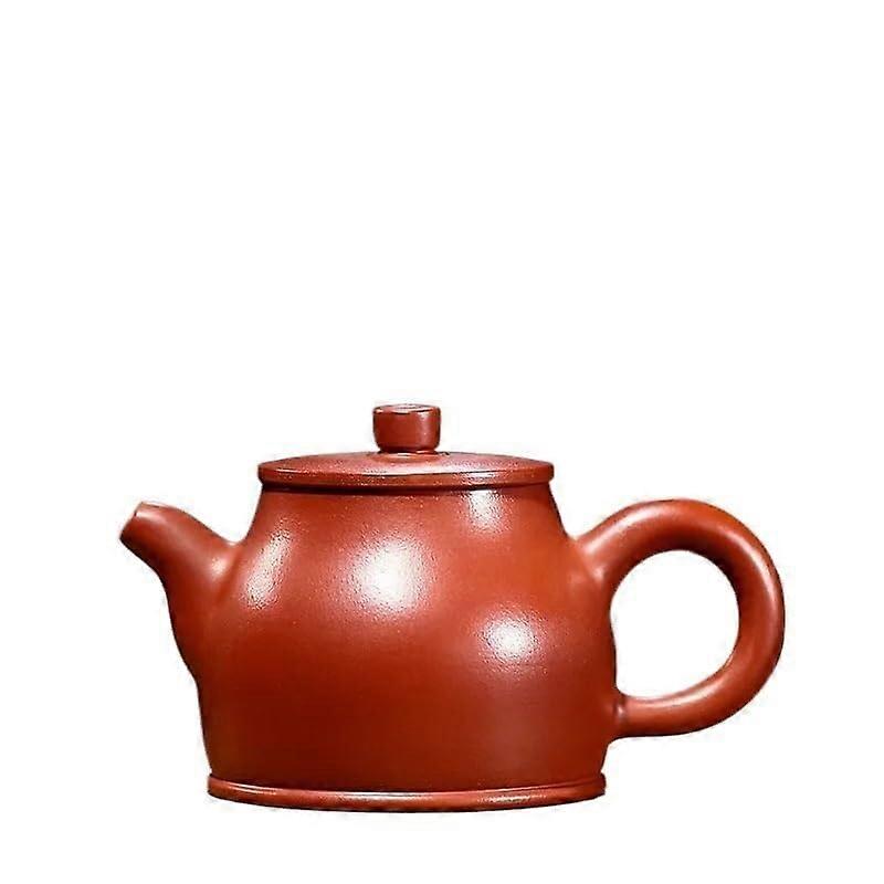 Handmade Purple Clay Teapot 140ml Zisha Gongfu Style with Precision Pouring Spout for Loose Leaf Tea