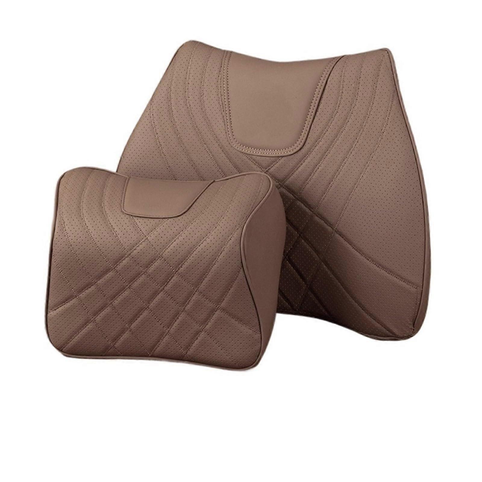 2 in 1 Car Neck Pillow and Lumbar Support Cushion for Ergonomic Comfort and Travel (Color A)