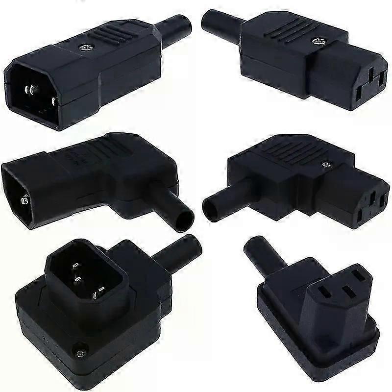 Black Elbow C15 C13 C14 Power Cord Wiring Power Plug Assemble Iec Connector Outlet Pdu Ups Electrical Ac Socket Plug 10a 250v