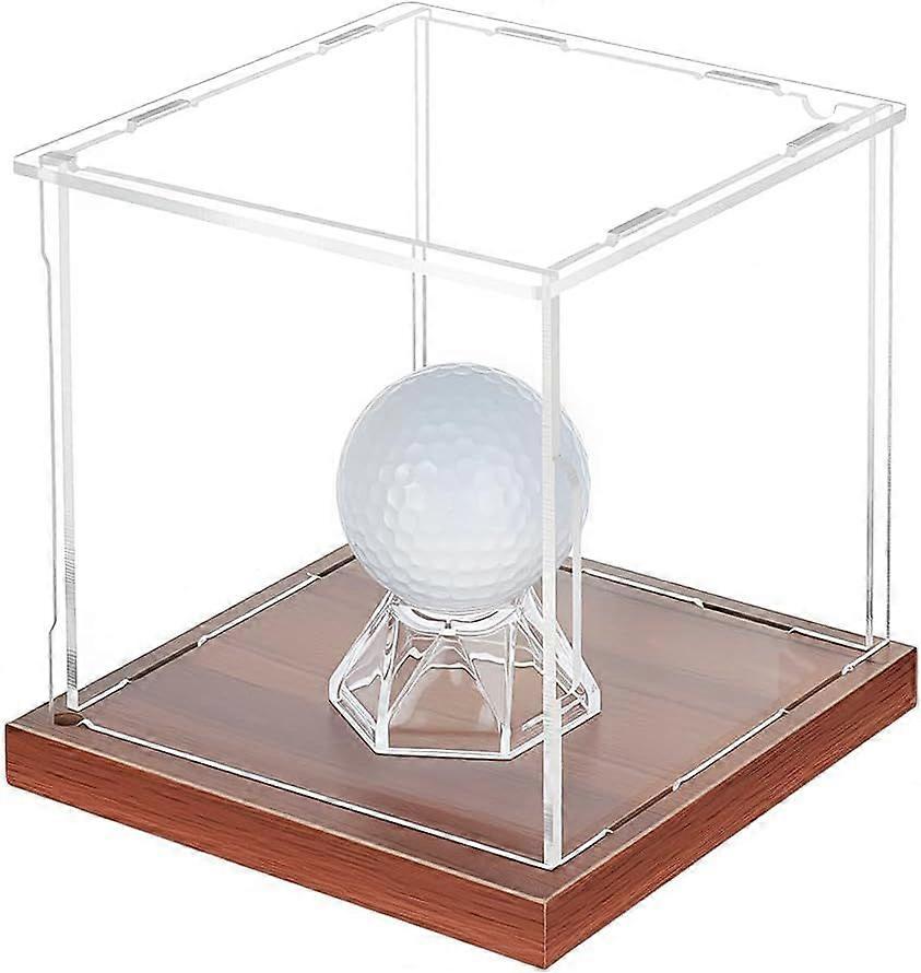 Golf Display Case 4.6x4.6x4.6 Inch Acrylic Display Boxes Cube Golf Holder Clear Storage Box Clear Display Case UV Protected Display Rack Showcase for 