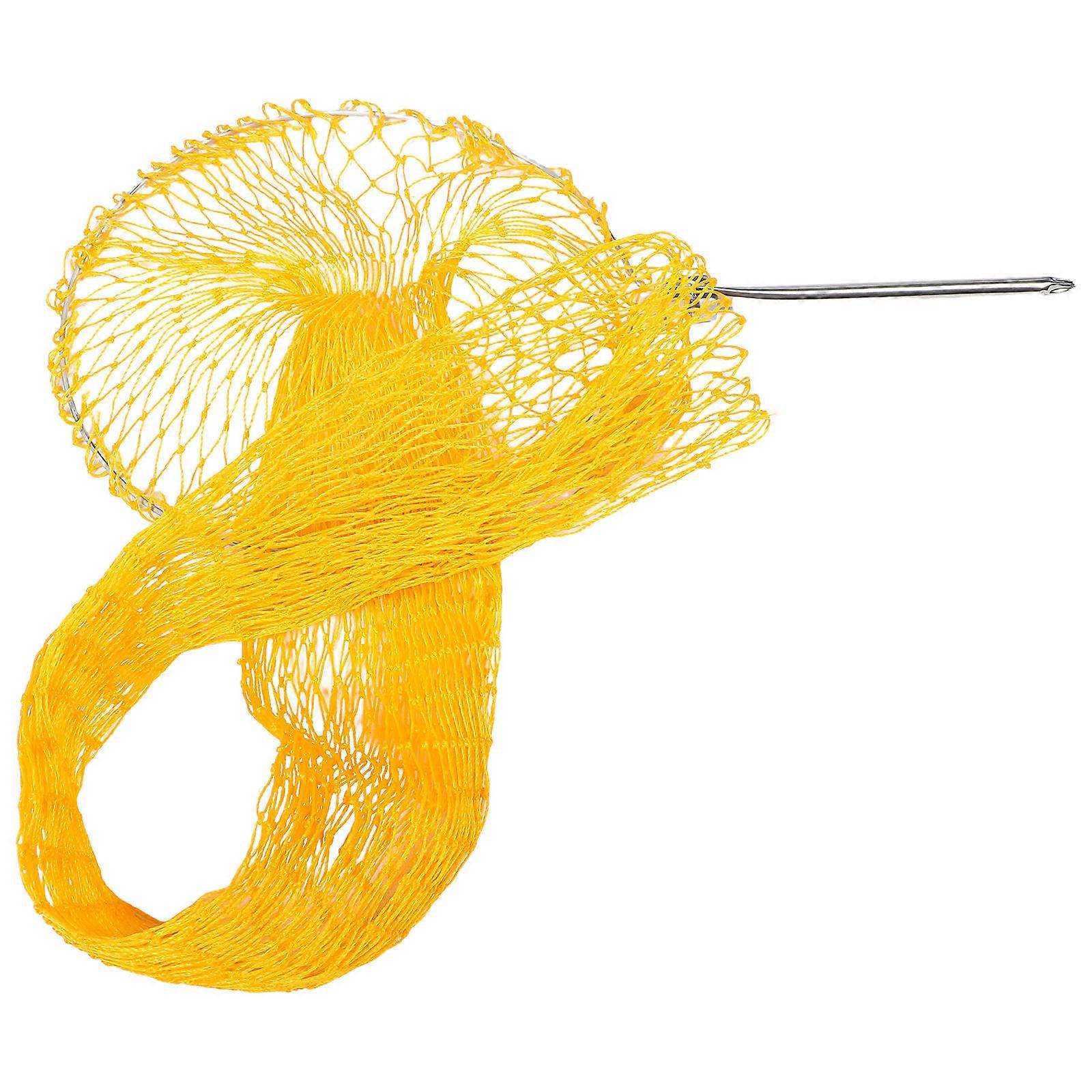 Fish Net Small Simple Flat Bottom Drawstring Fishing Net Thickened Material Large Eye Mesh Boat Use 200.00X23.00X23.00CM 1Pack