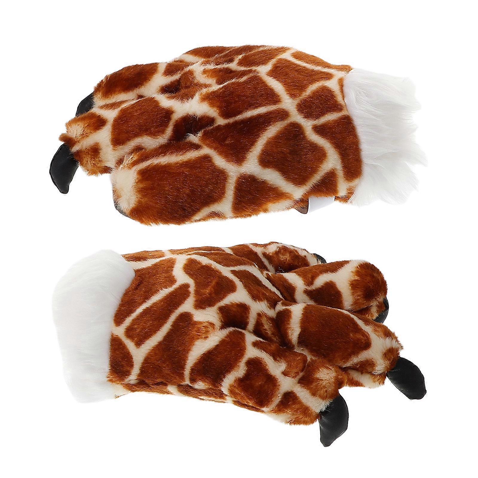 Giraffe Claw Gloves for Children Featuring Plush Warm Material 1Pair