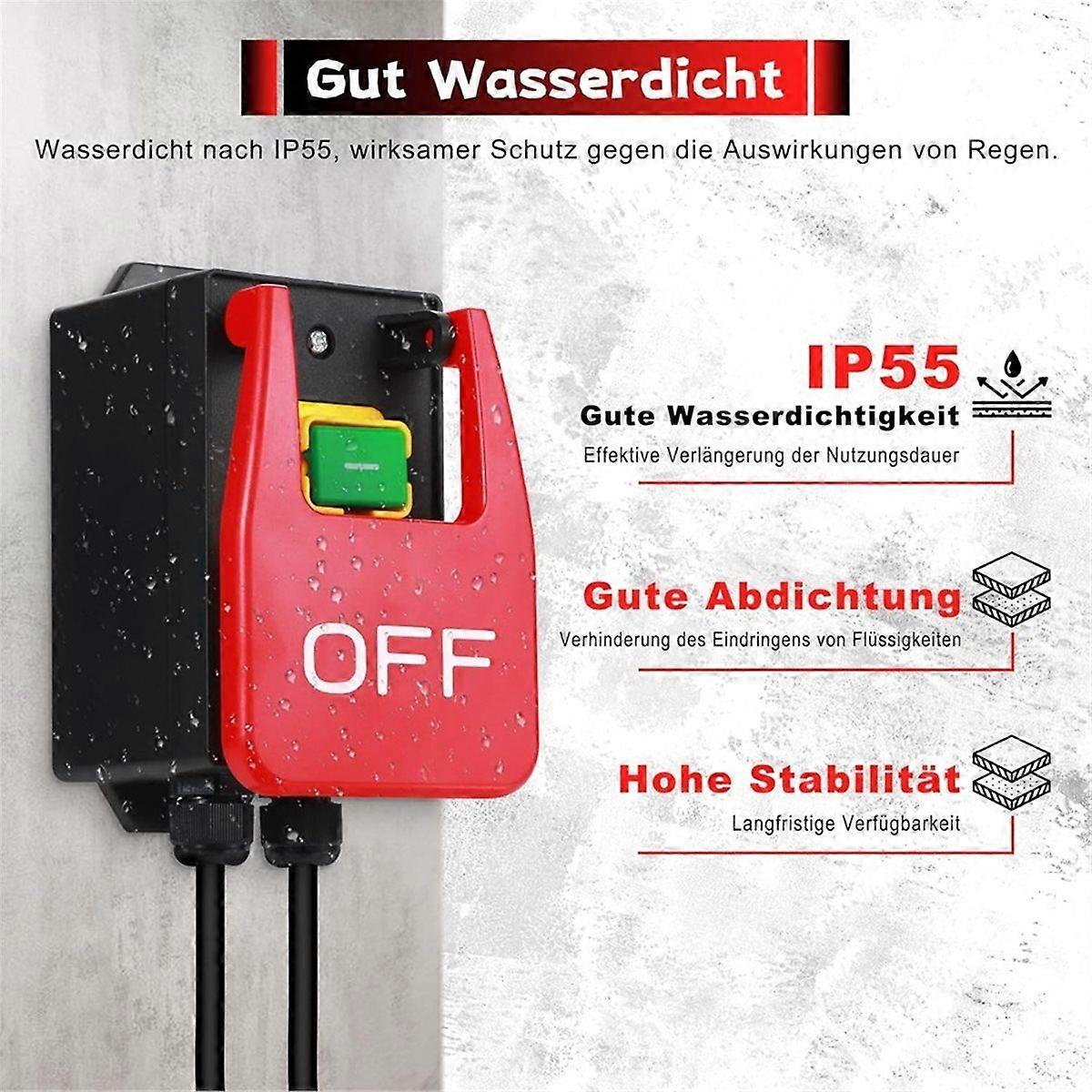 Single-Phase on/Off Switch 230V, Electromagnetic Push Button Switch for ...